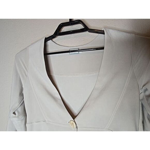 Sympli The Best Canada Open Front One Button Women's Shirt Cardigan Size 6 t70 - Picture 3 of 8